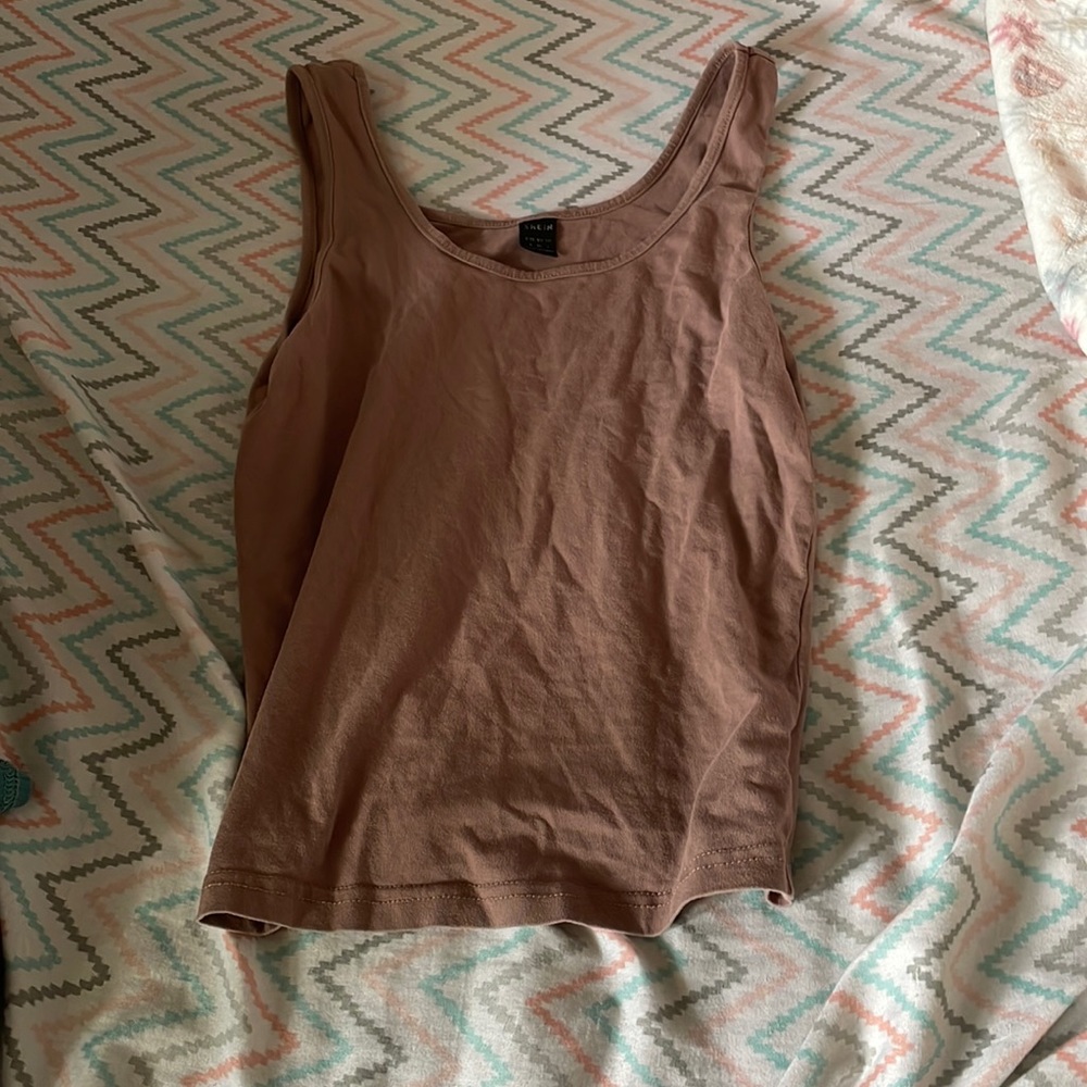 light brown tank top